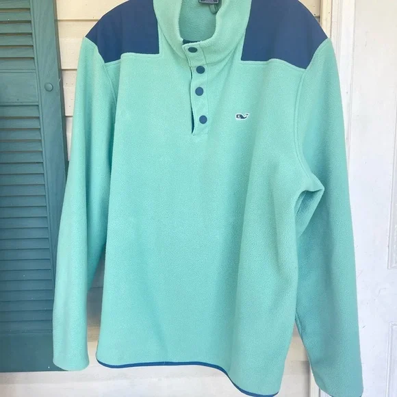 Vineyard vines 1/4 button pullover fleece jacket for men